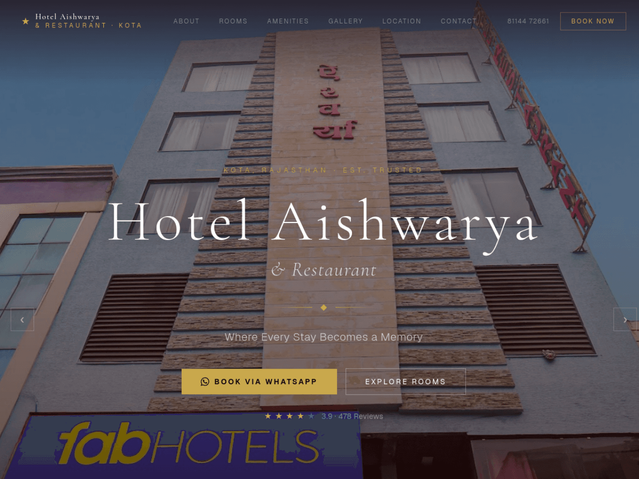Hotel Aishwarya — first page